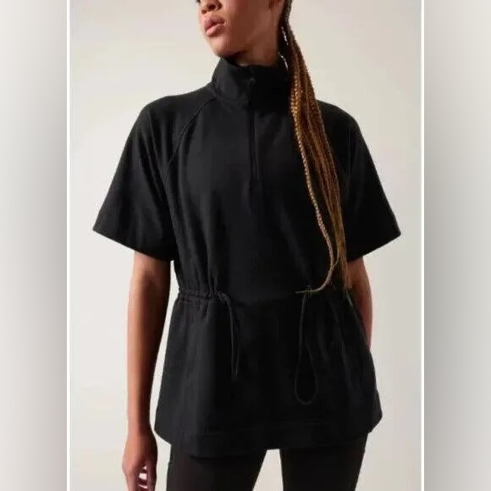 Athleta x Allyson Felix Legend Layered Half-Zip Layering Top Black